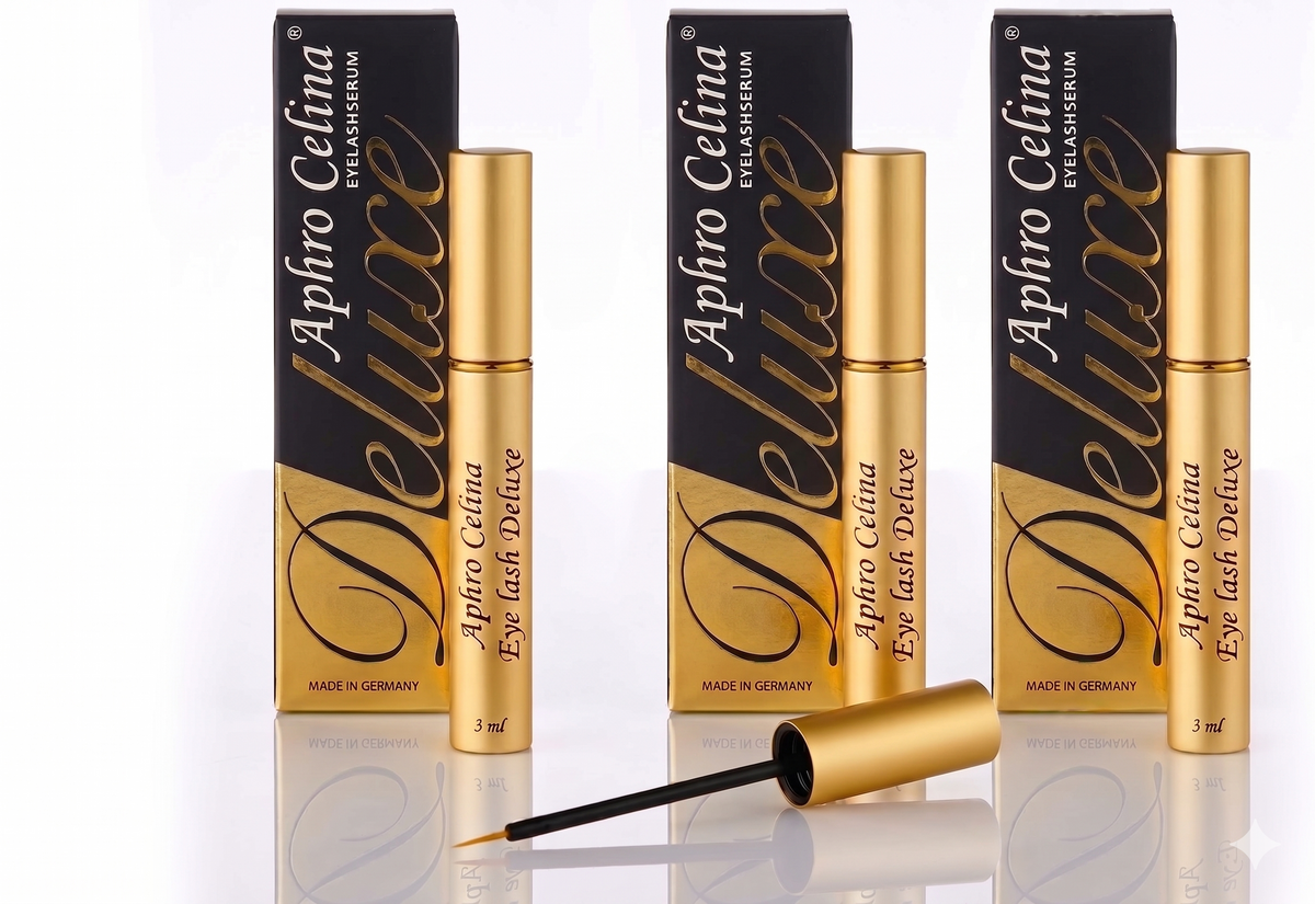 Aphro Celina Eyelash Deluxe Serum 3er-Pack 3x3ml - Wimpernserum - Natürliches Wimpernwachstum, stärkere & dichtere Wimpern
