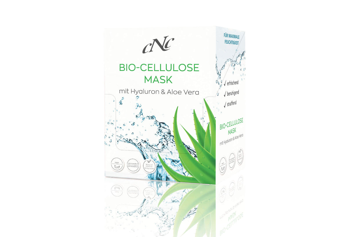 CNC Cosmetic Bio-Cellulose Mask mit Hyaluron & Aloe Vera 10 Stück | Glow Effekt