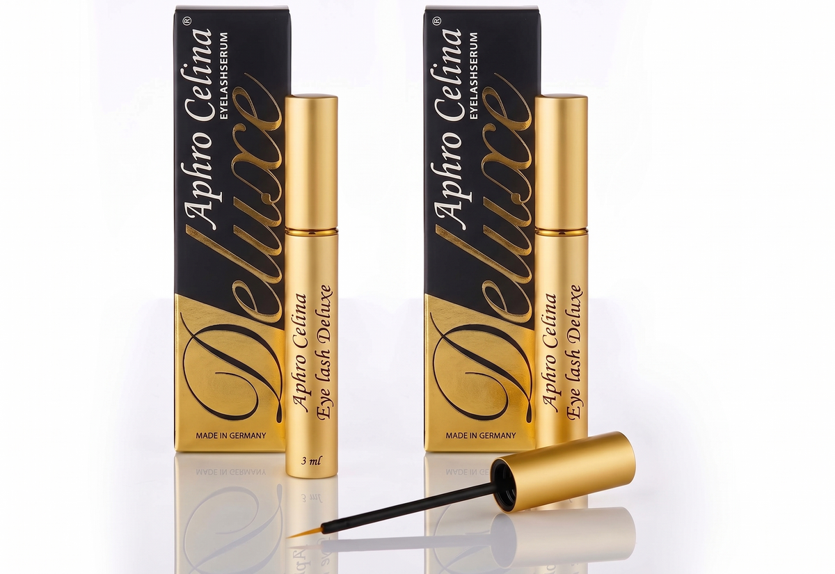 Aphro Celina Eyelash Deluxe Serum Doppelpack 2x3ml - Wimpernserum - Natürliches Wimpernwachstum, stärkere & dichtere Wimpern
